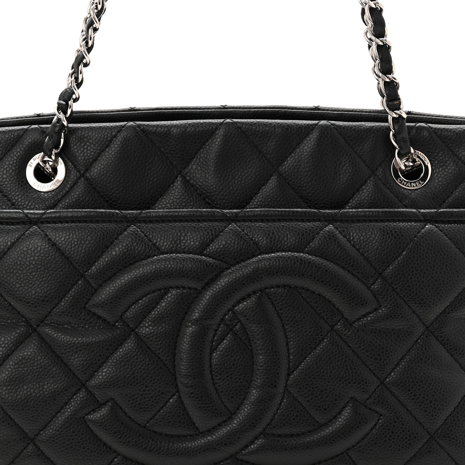 Caviar Quilted CC Timeless Soft Tote Black