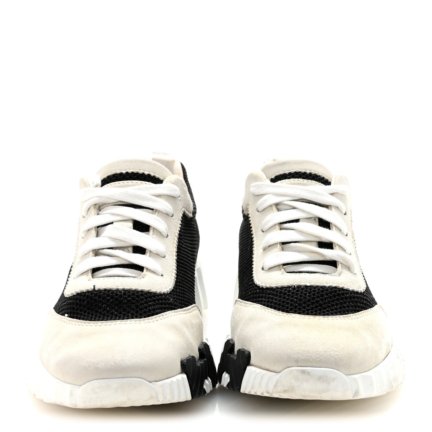 Air Mesh Suede Goatskin Bouncing Sneakers 35 Black Orange
