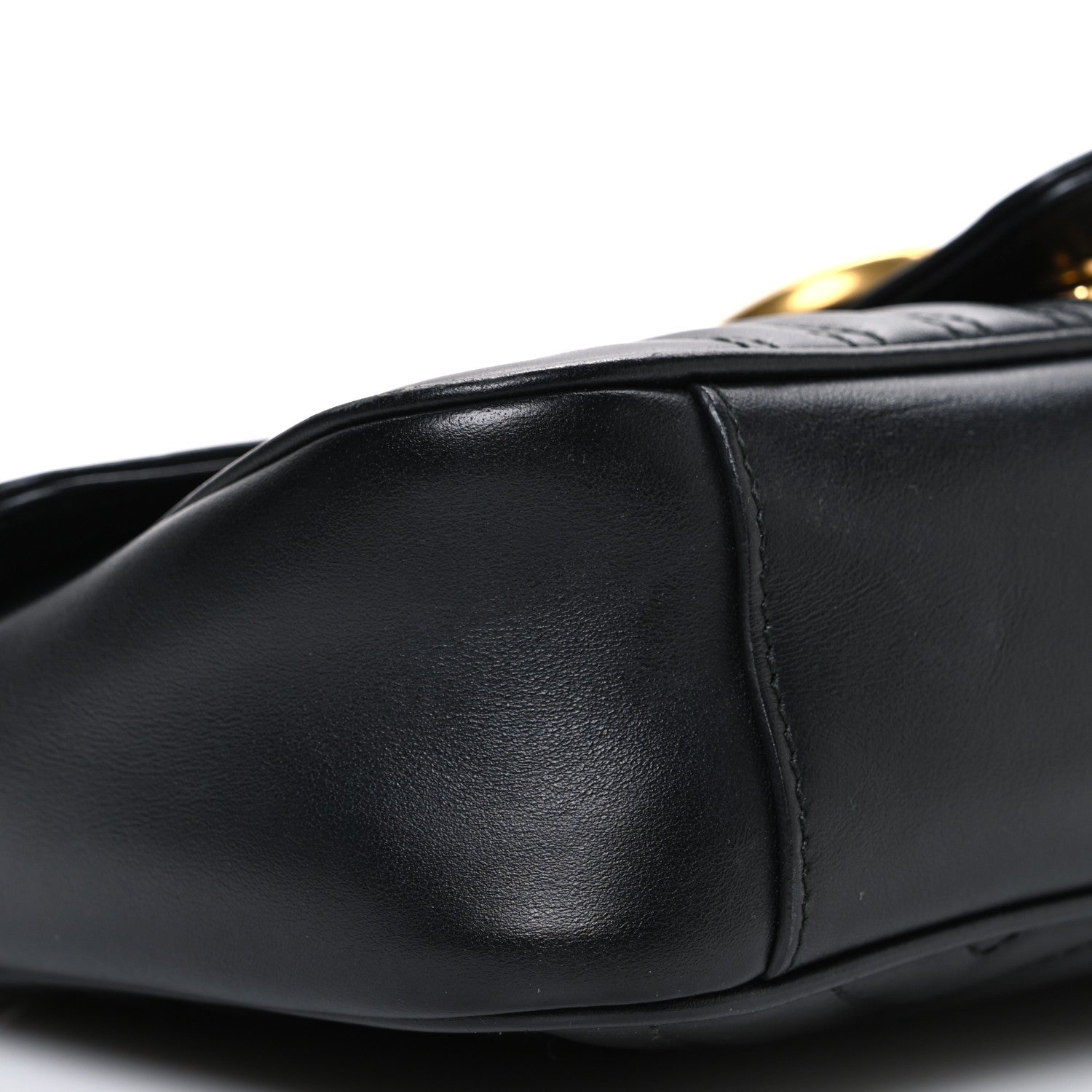 Calfskin Matelasse Small GG Marmont Shoulder Bag Black