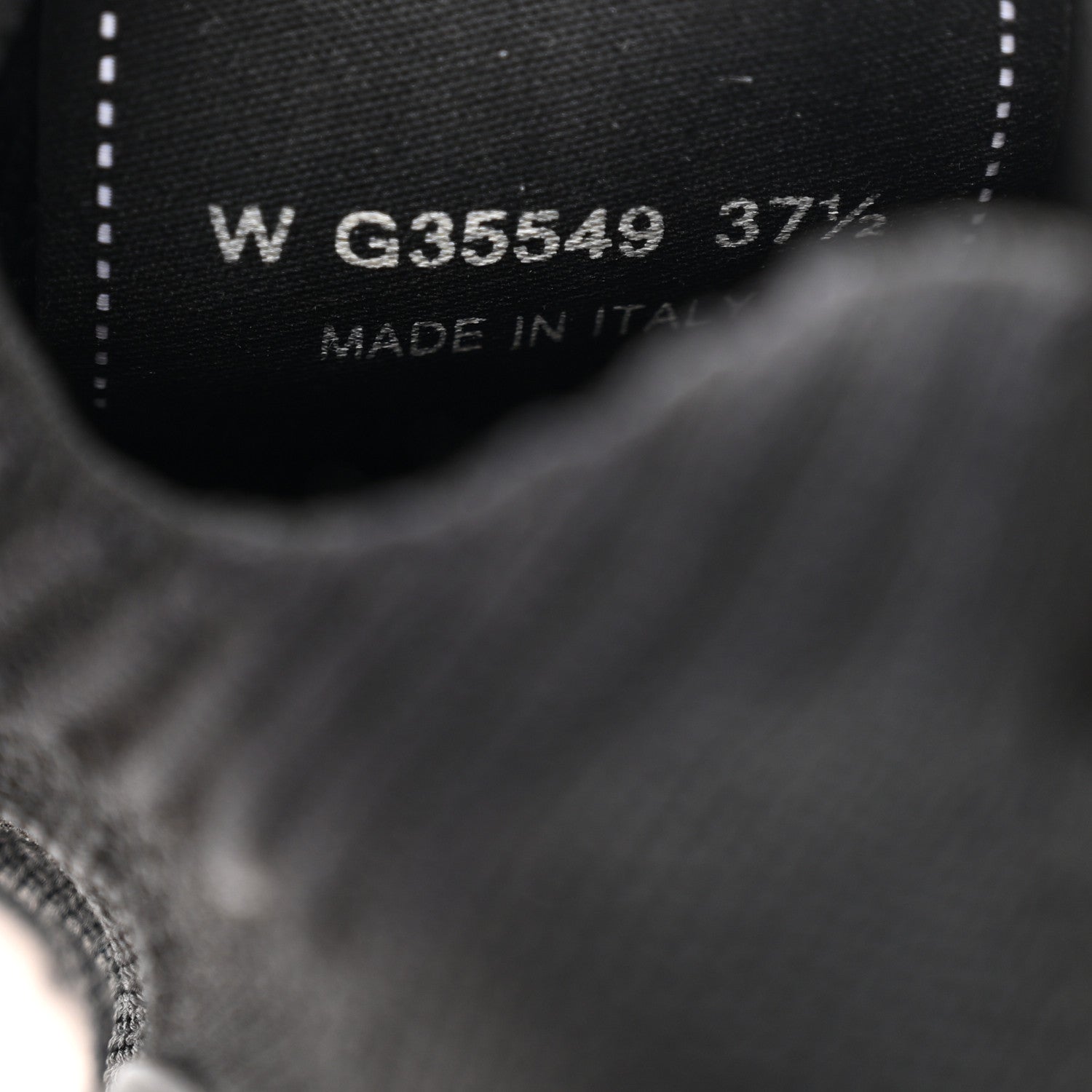 Fabric Logo Sneakers 37.5 Black