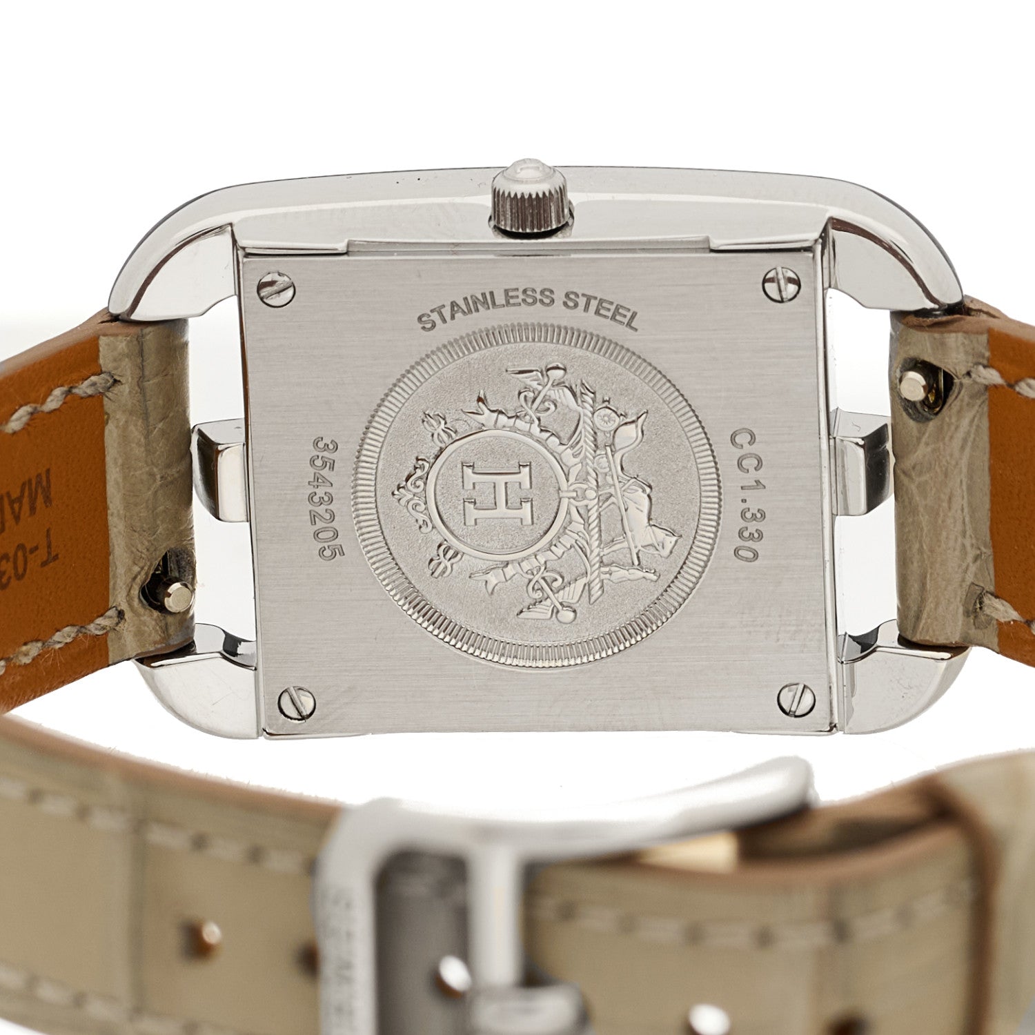 Stainless Steel Alligator Diamond Bezel 23mm Cape Cod Chaine d'Ancre Joaillier Quartz Watch Gris Perle