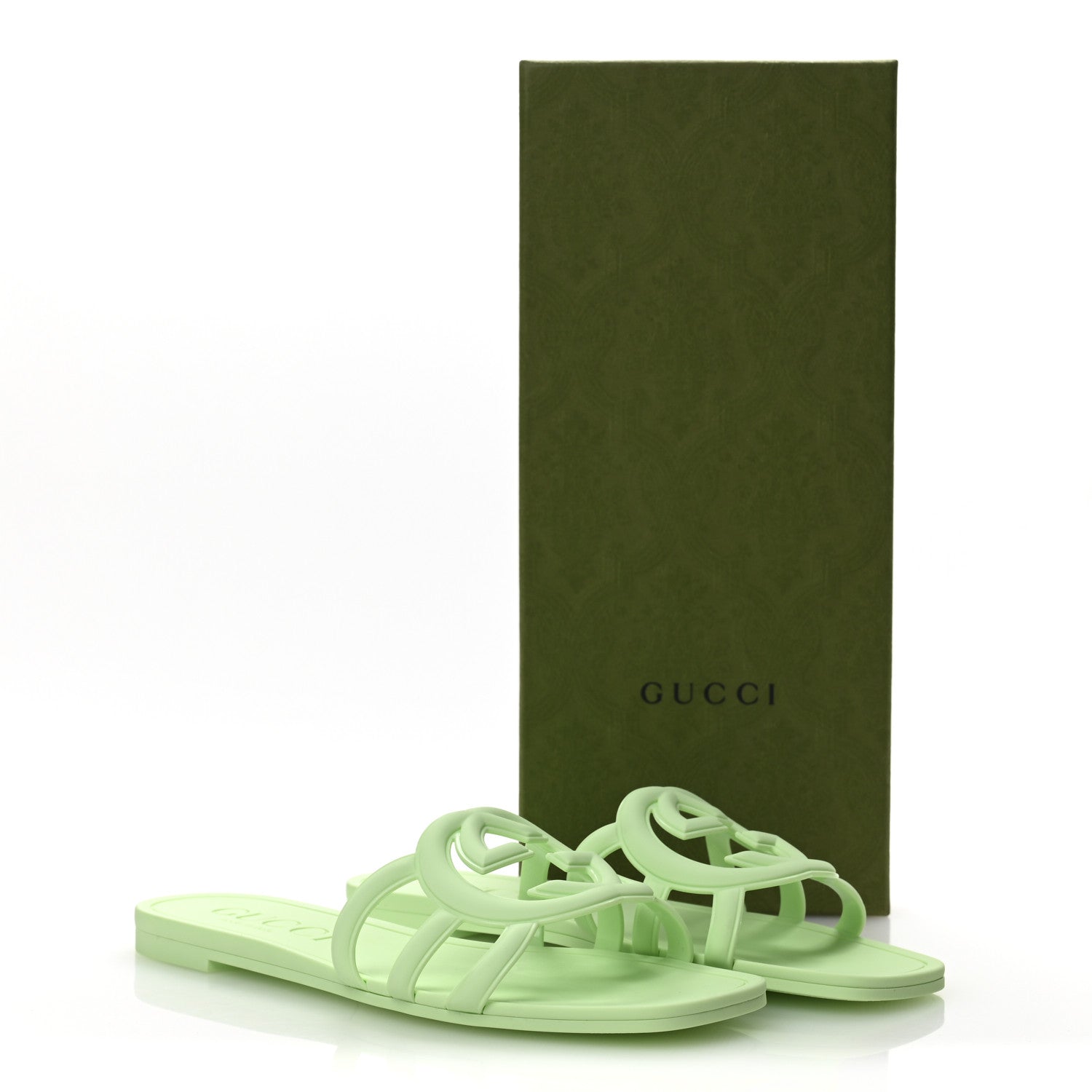 Rubber Interlocking G Womens Slide Sandals 37 Oscar Water