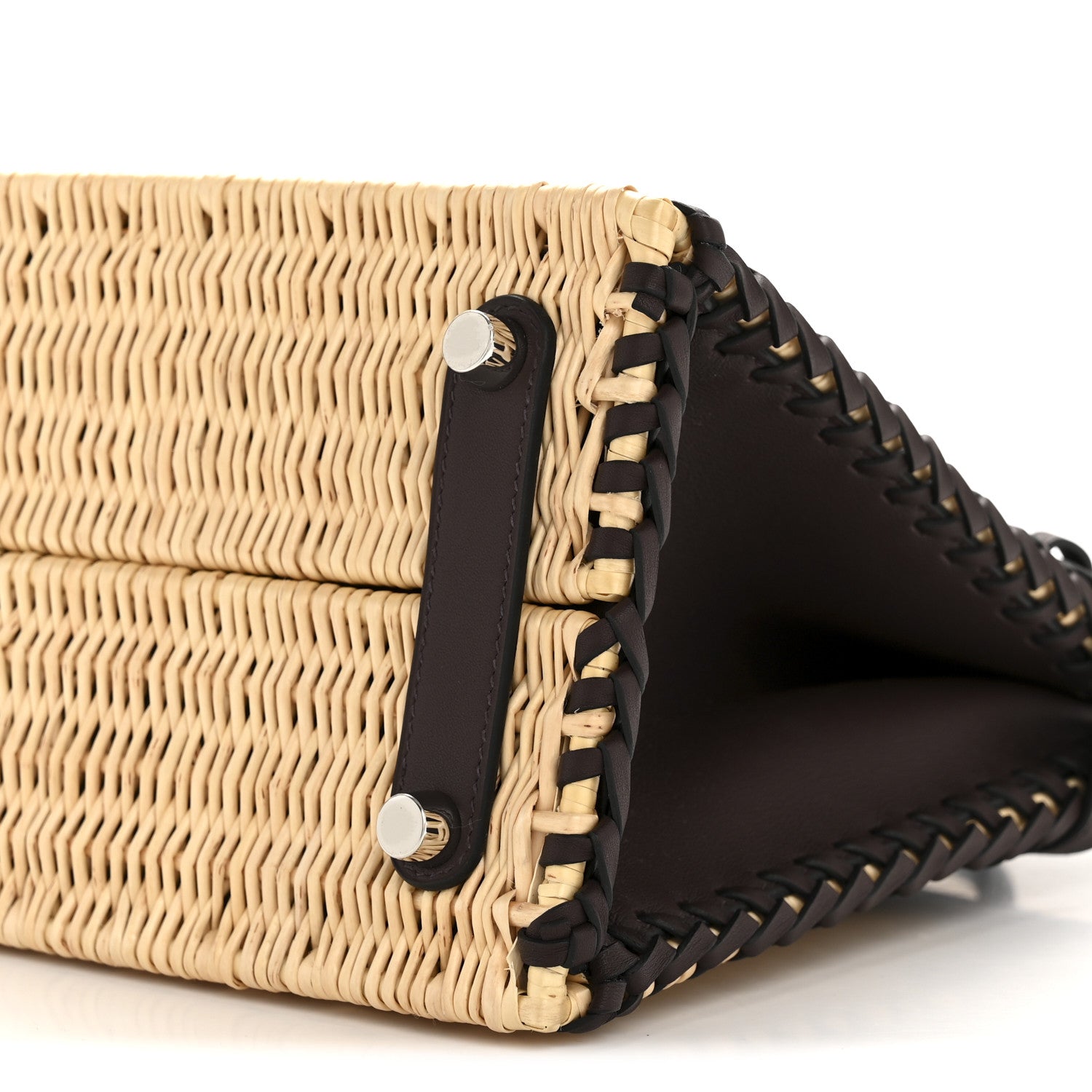 Wicker Swift Picnic Birkin 25 Naturel Rouge Sellier