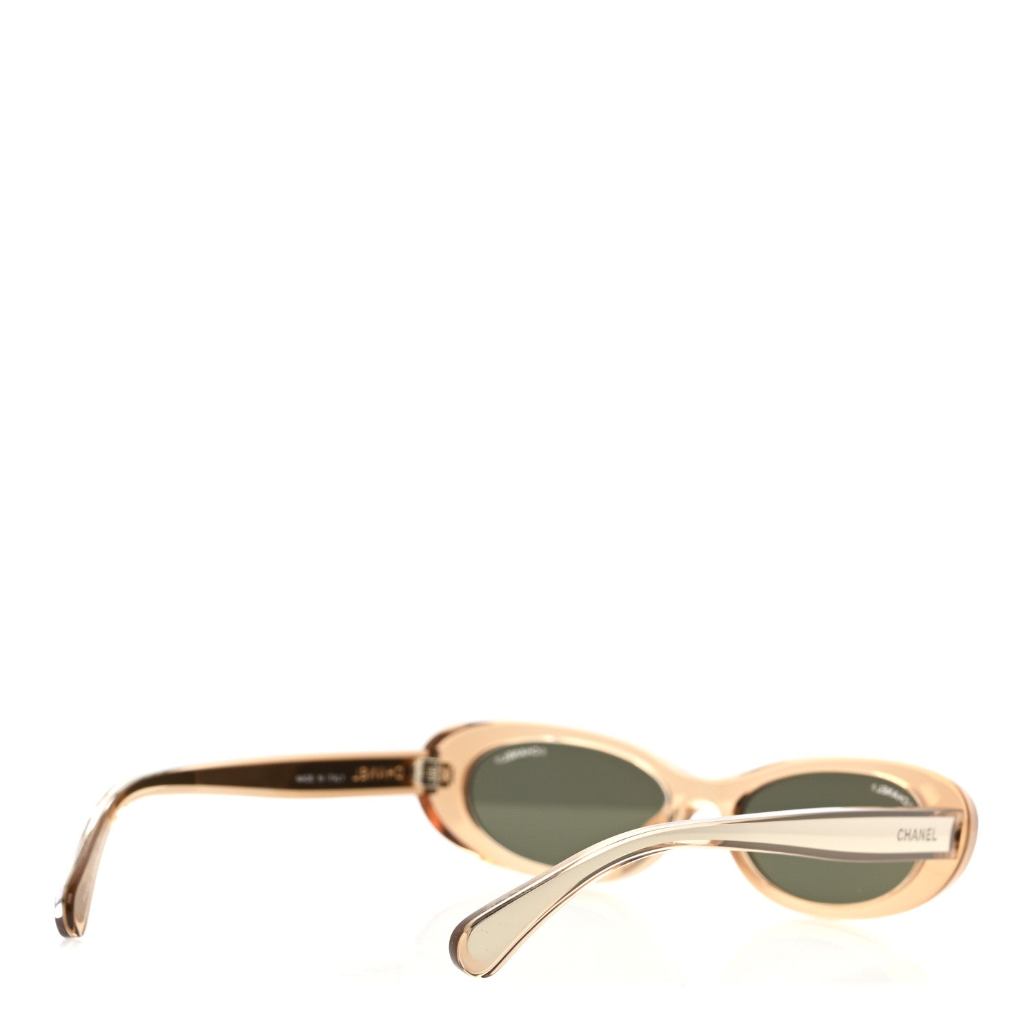 Acetate 24K Gold Mirror Oval Sunglasses 71725 Light Orange