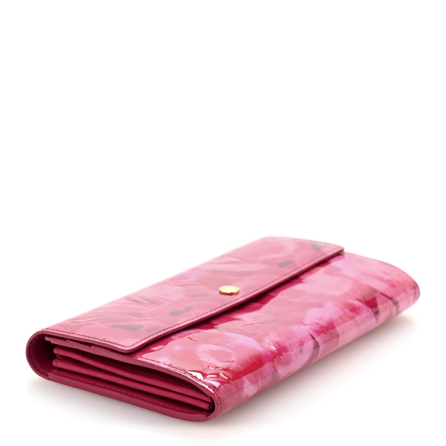 Vernis Ikat Sarah Wallet Rose Velours