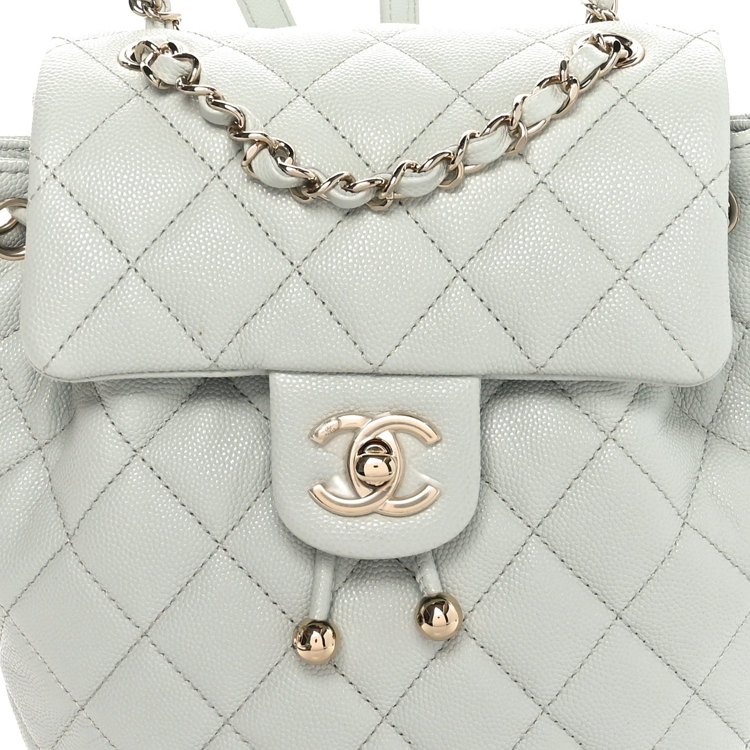 Caviar Quilted Mini Urban Spirit Backpack Light Blue
