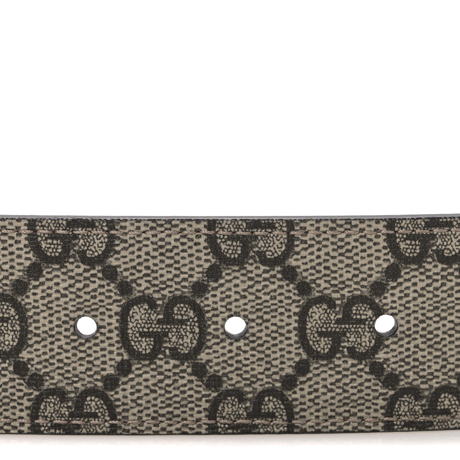 GG Supreme Monogram Plutone Calfskin Double G Reversible 37mm Belt  75 30 Beige Ebony Souffle Rose