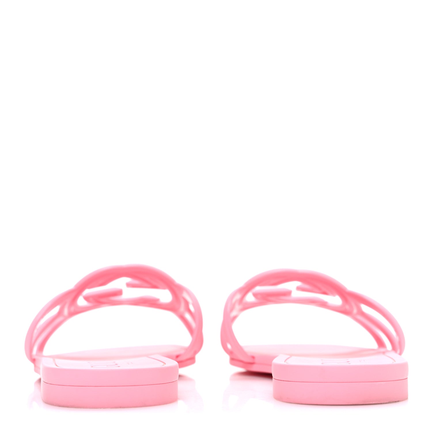 Rubber Interlocking G Womens Slide Sandals 38 Wild Rose