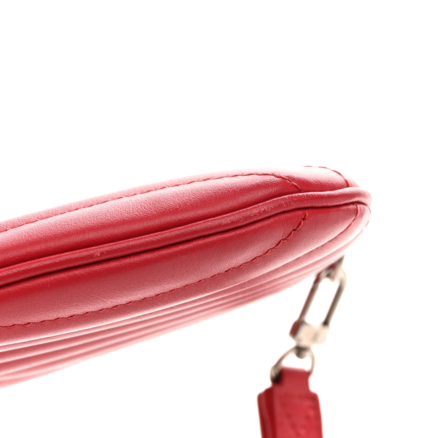 Calfskin New Wave Zipped Pochette Ecarlate