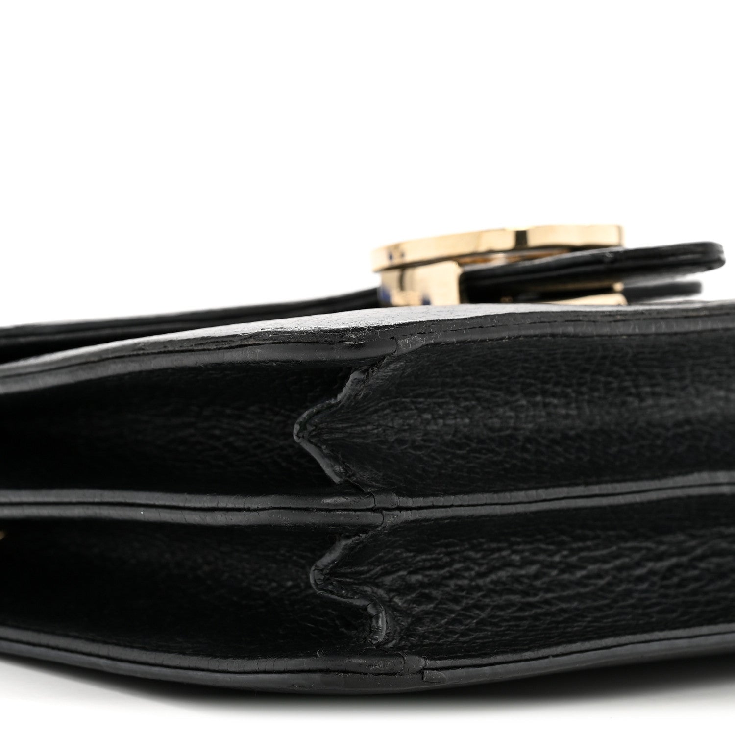 Dollar Calfskin Small Interlocking G Shoulder Bag Black