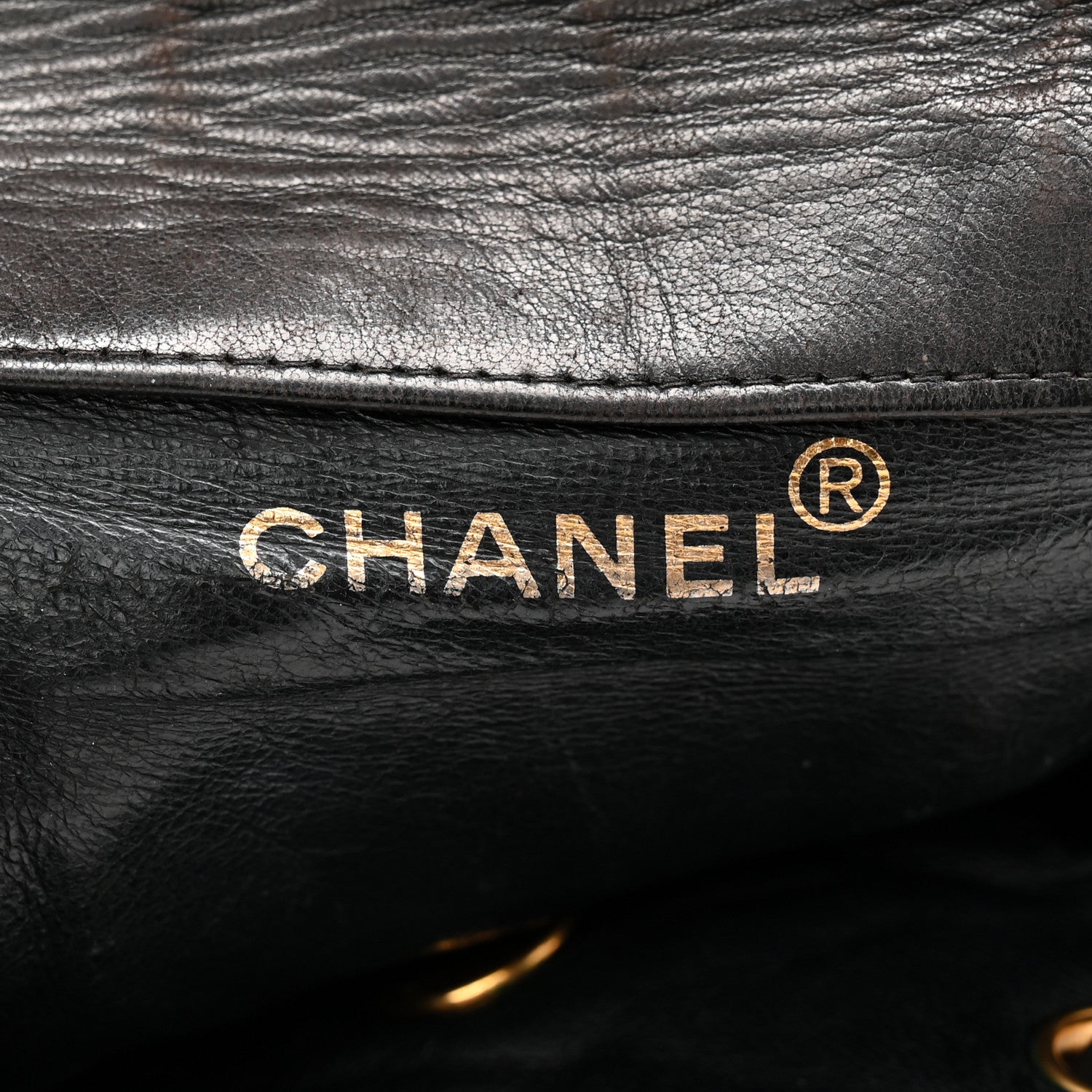 Lambskin Quilted Drawstring Backpack Black