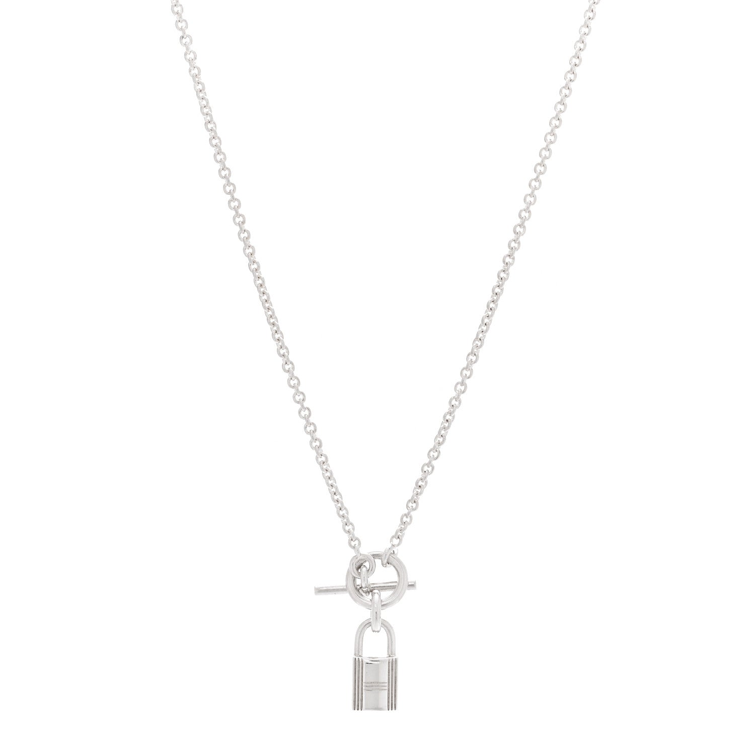 Sterling Silver Cadenas Kelly Lock Pendant Necklace