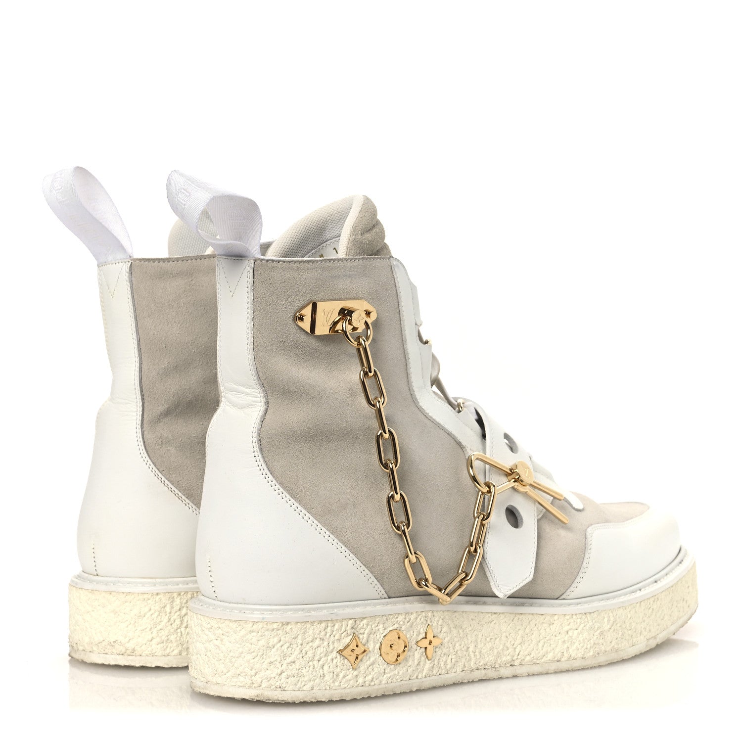 Calfskin Suede Mens Creeper Ankle Boots 9 White