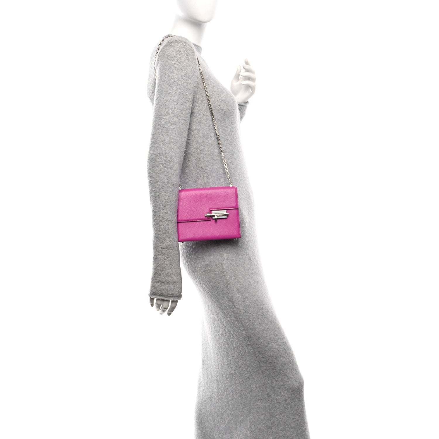 Chevre Mysore Mini Verrou Chaine Bag Magnolia