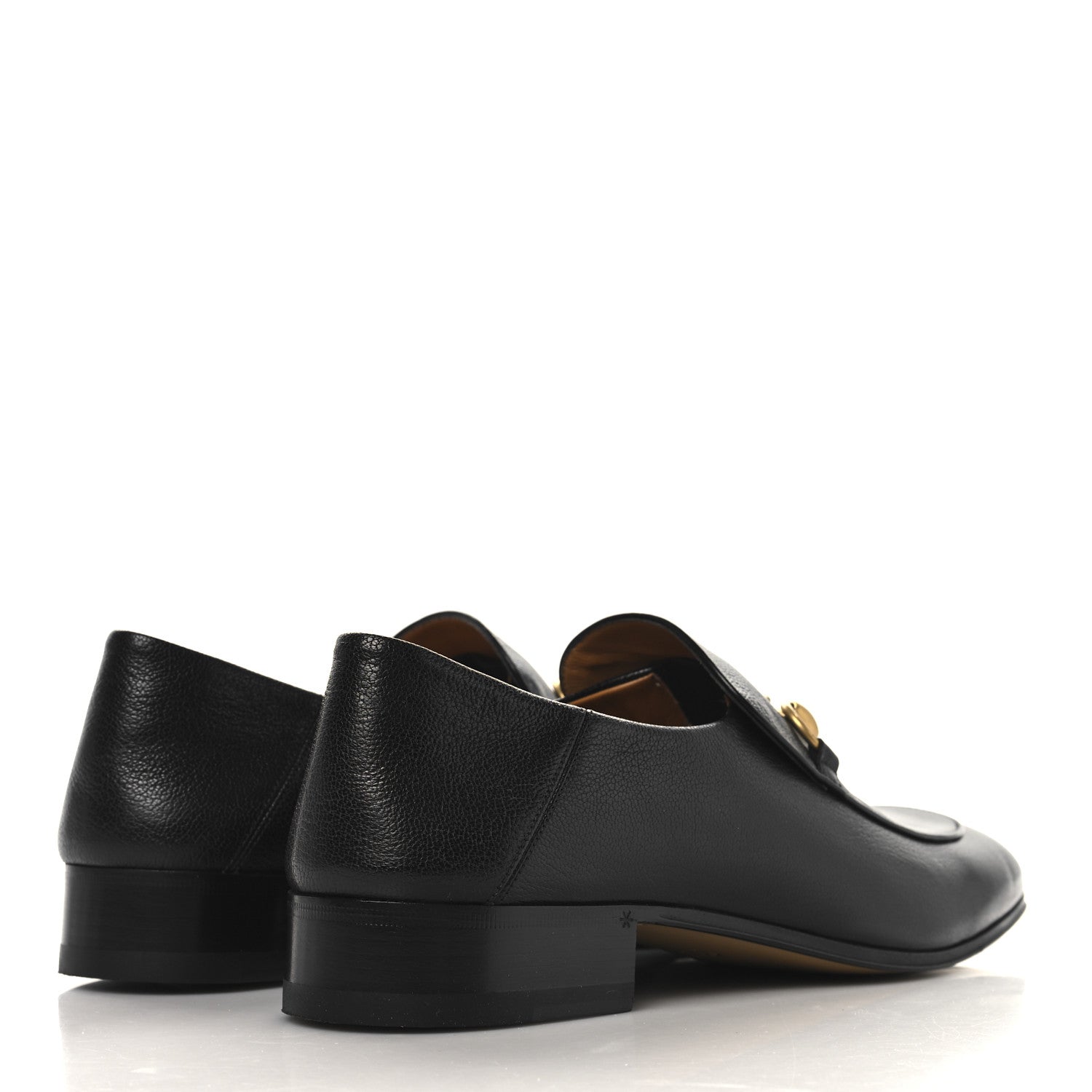 Goatskin Mens Horsebit Loafers 8.5 Black