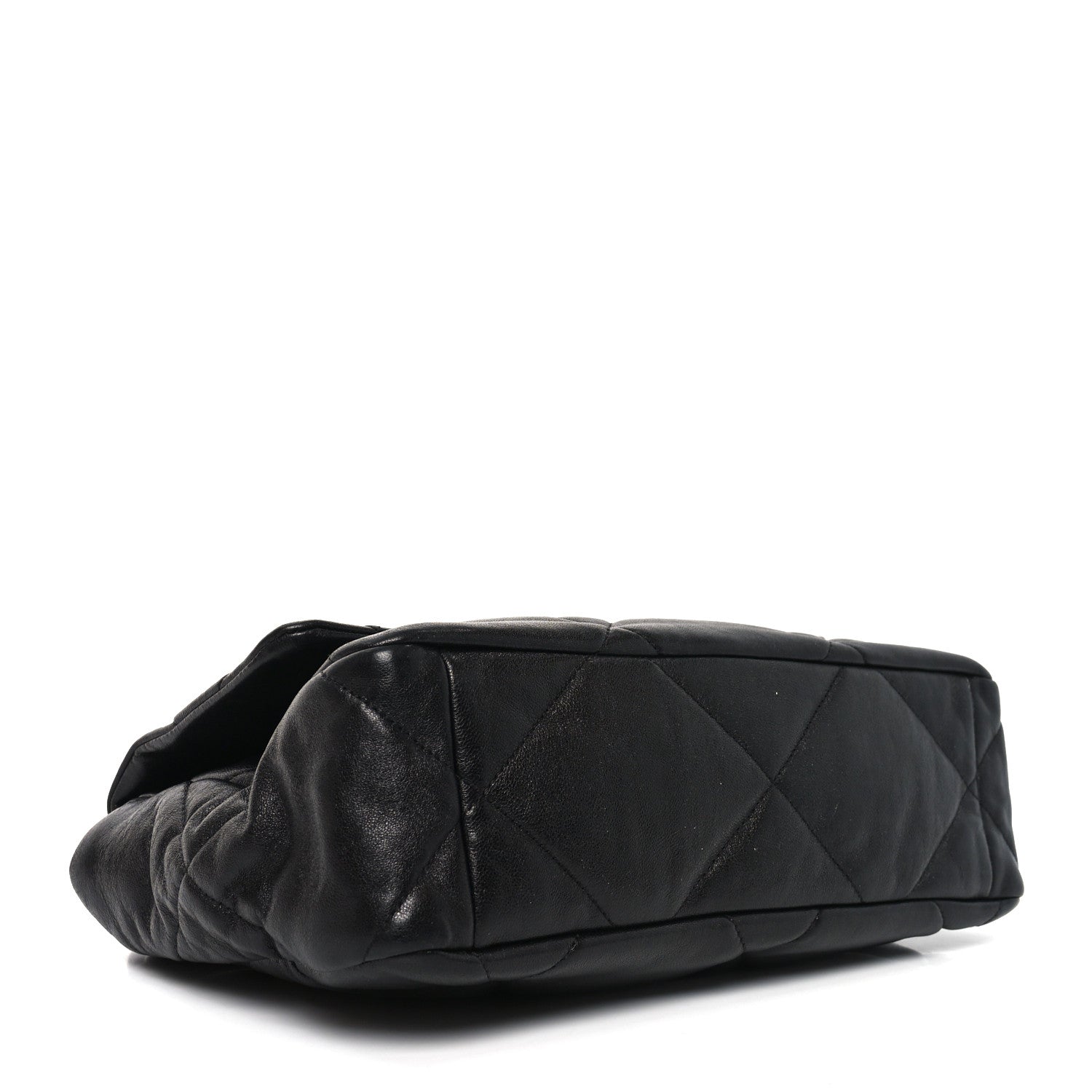 Goatskin Quilted Large Chanel 19 Flap Black