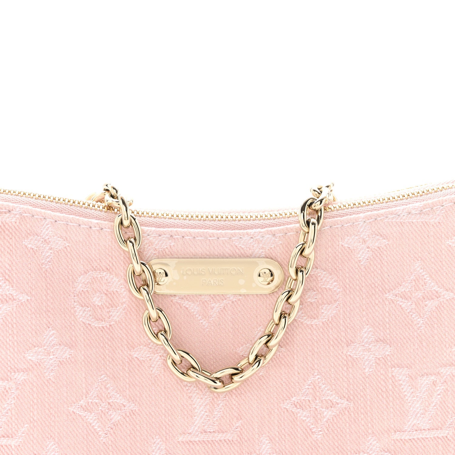 Monogram Denim Liv Pochette Washed Pink