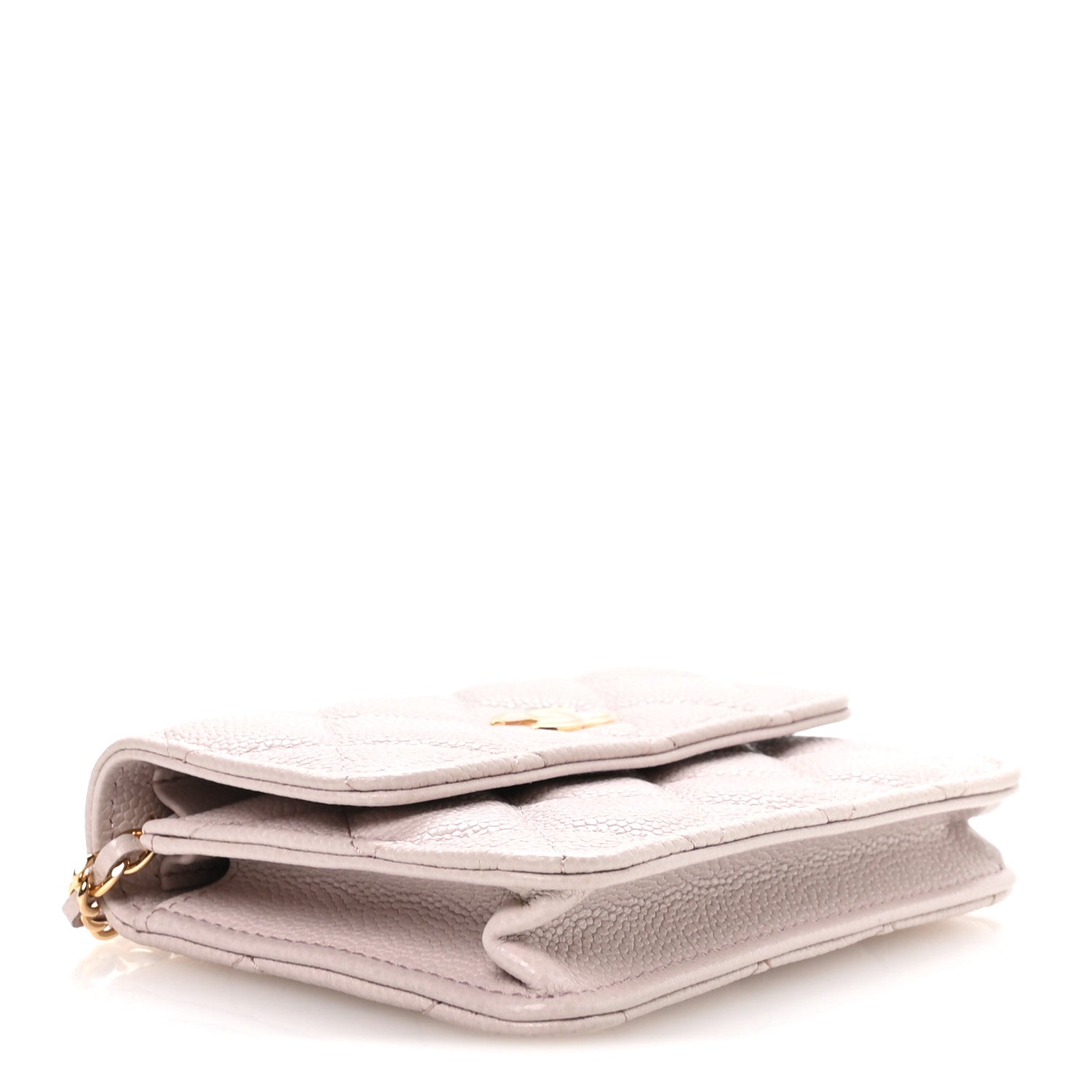 Caviar Quilted Miss Coco Clutch With Chain Light Purple