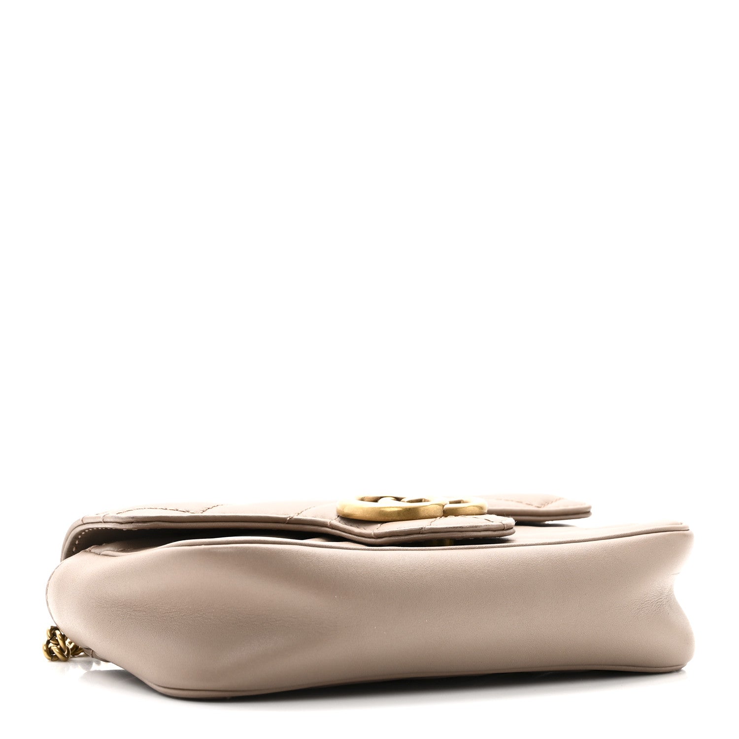 Calfskin Matelasse Super Mini GG Marmont Shoulder Bag Porcelain Rose