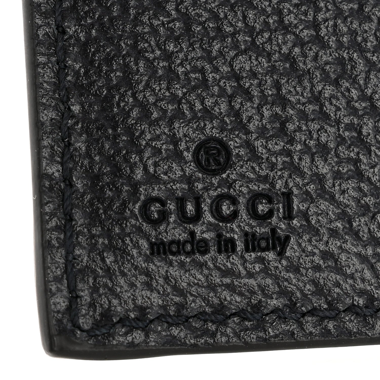 GG Supreme Monogram Textured Dollar Calfskin Web Ophidia Card Case Beige Blue