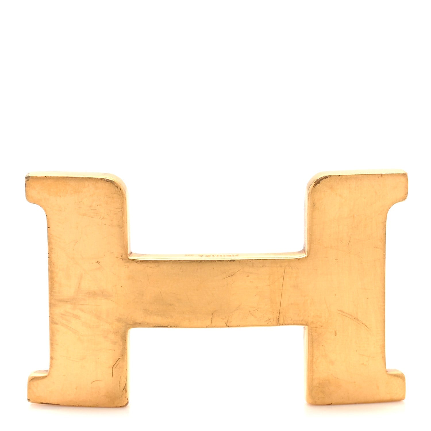 Polished 24mm Constance H Belt Buckle Gold