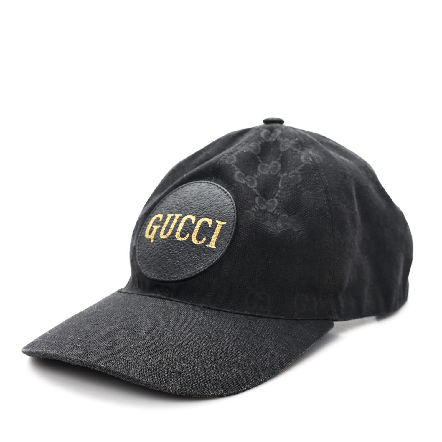Monogram Textured Dollar Calfskin Zeno Baseball Hat XL Black