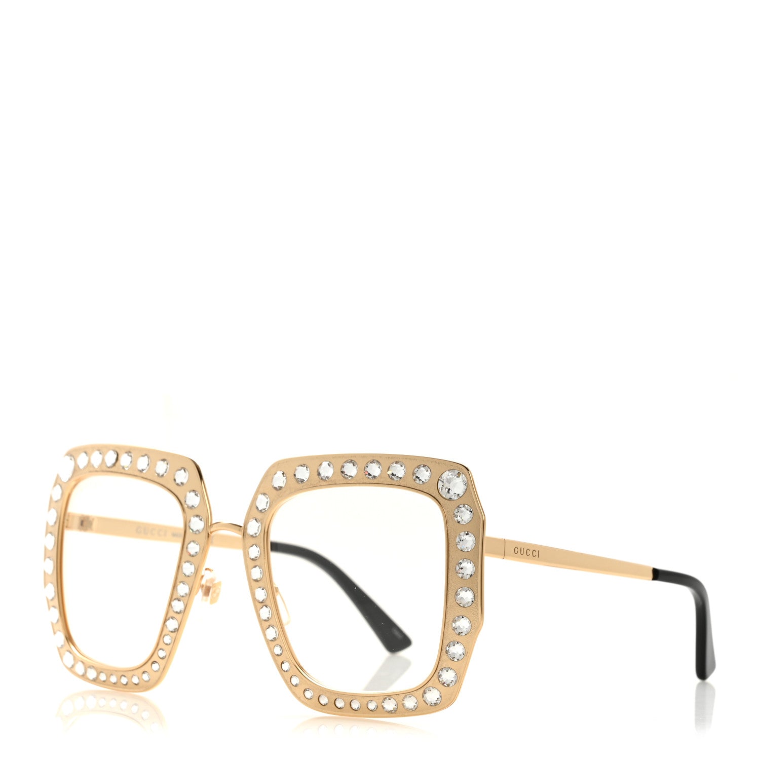 Metal Acetate Crystal Oversize GG0115S Eyeglasses Gold