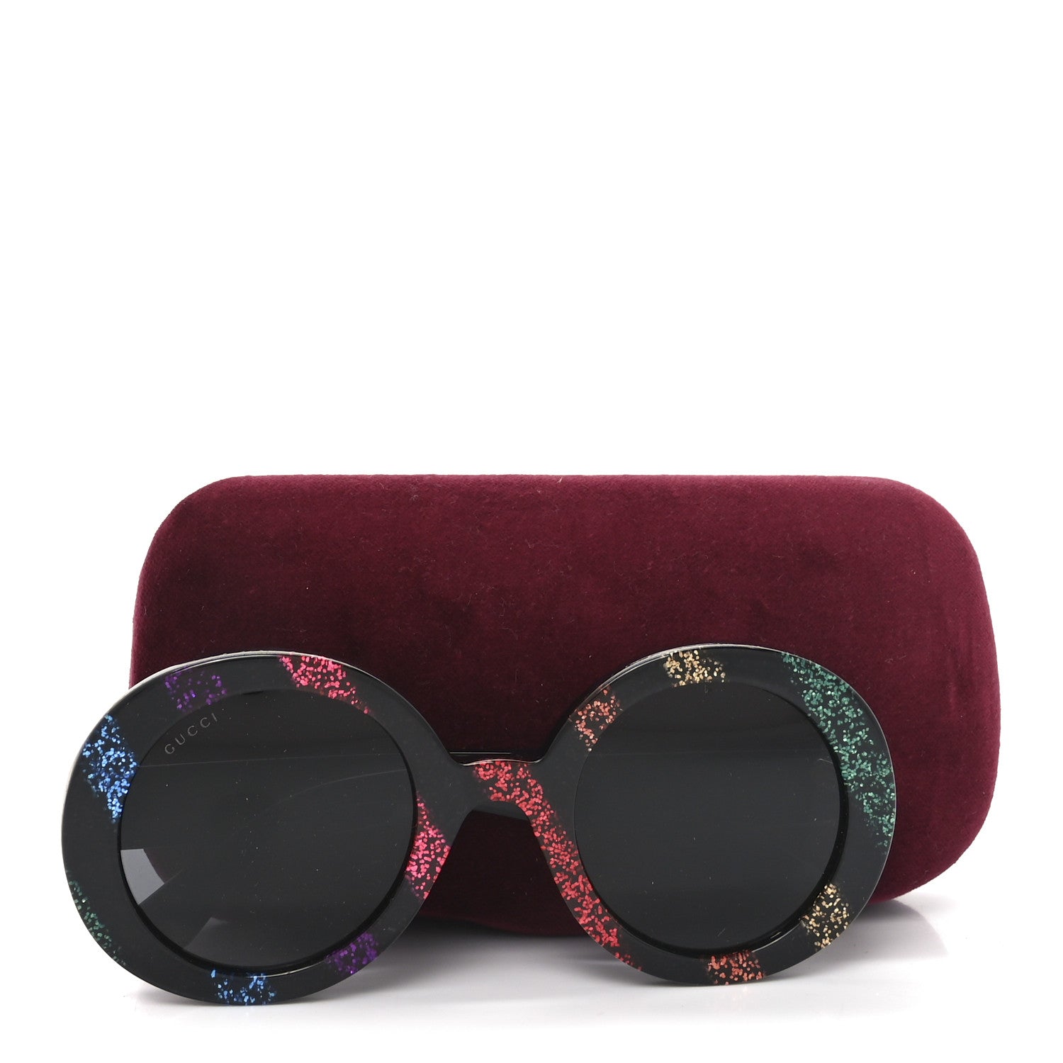 Acetate Round Glitter GG0319S Sunglasses Rainbow