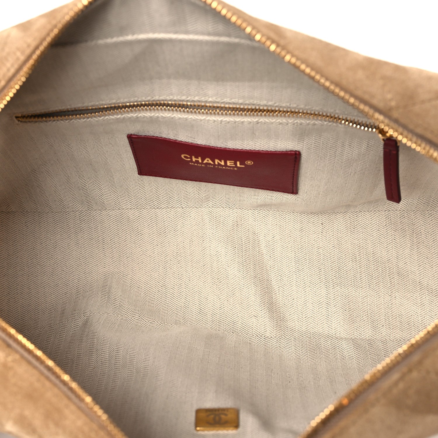 Suede Quilted Camerissimo Case Beige