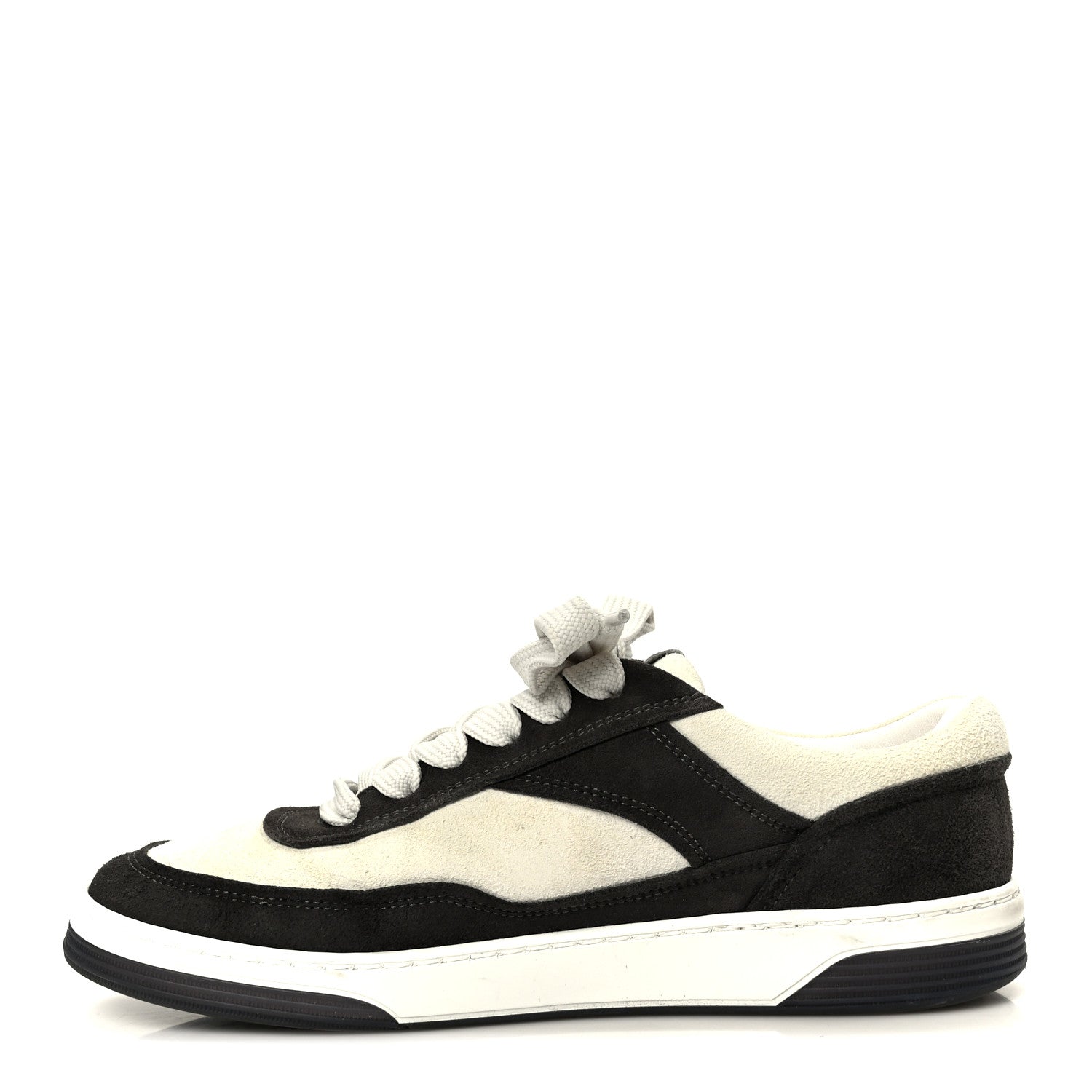 Suede Kidskin Womens CC Sneakers 37.5 Black White
