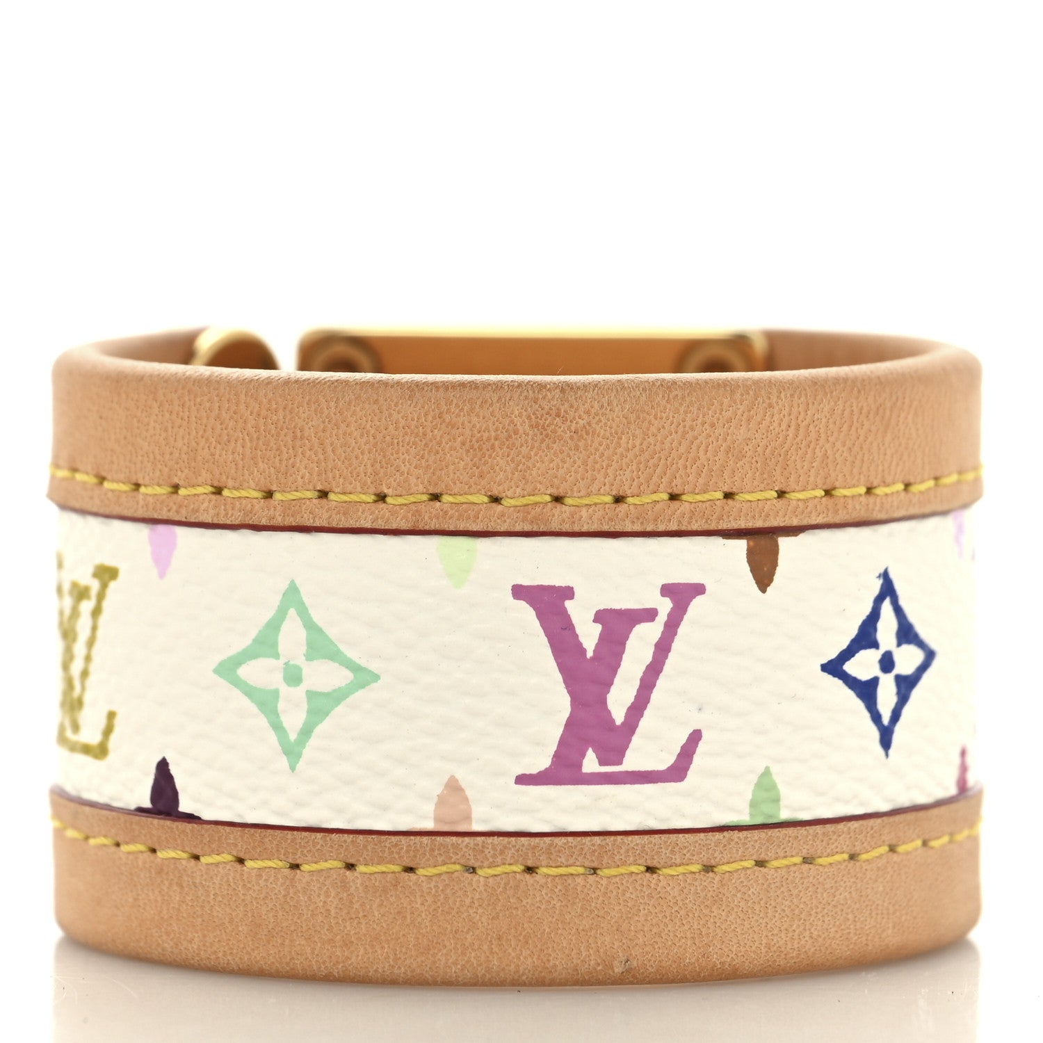 Monogram Multicolor S Lock Bracelet White