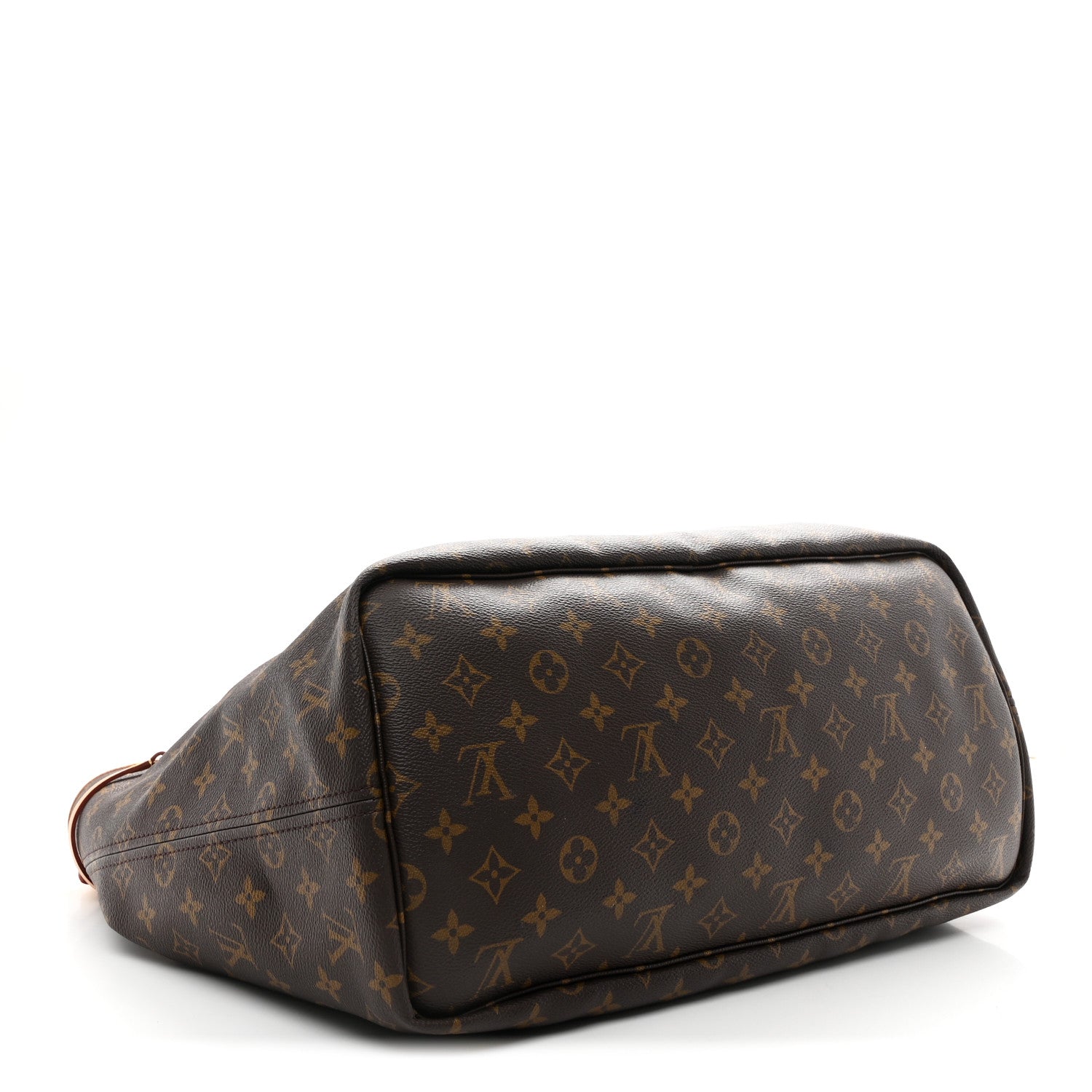 Monogram Stamped Inside Out Neverfull Bandouliere GM Beige