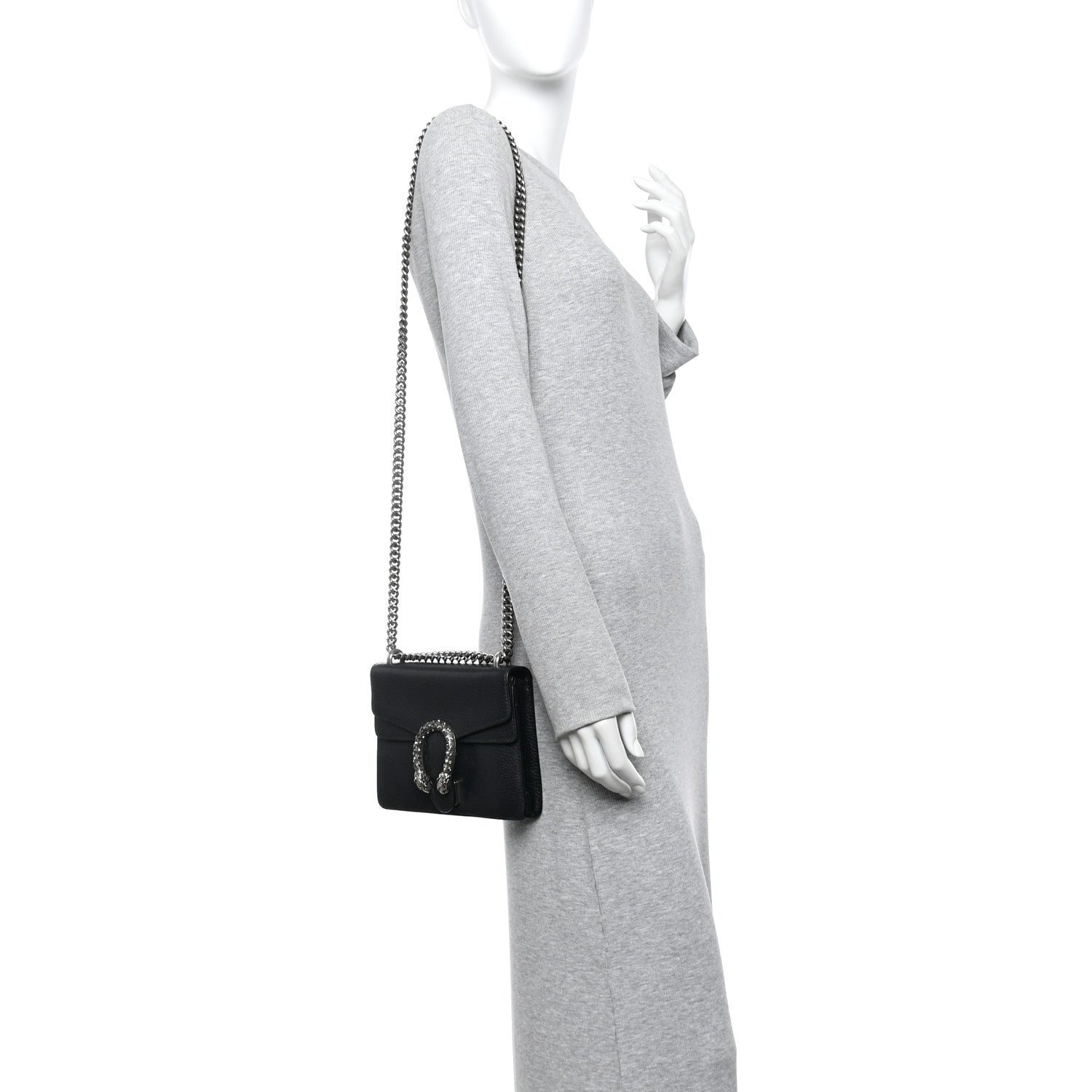 Calfskin Mini Dionysus Shoulder Bag Black