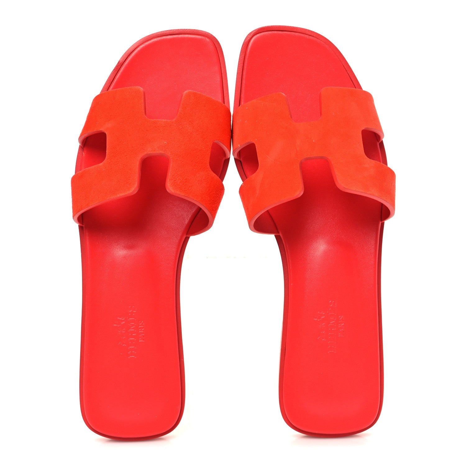 Suede Goatskin Oran Sandals 36 Rouge Grenadine
