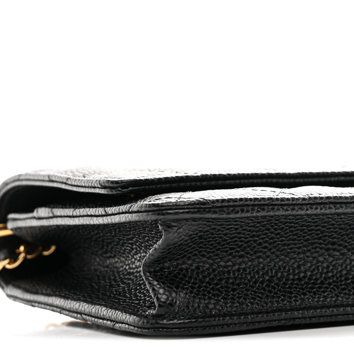 Lambskin Quilted Wallet On Chain WOC Black