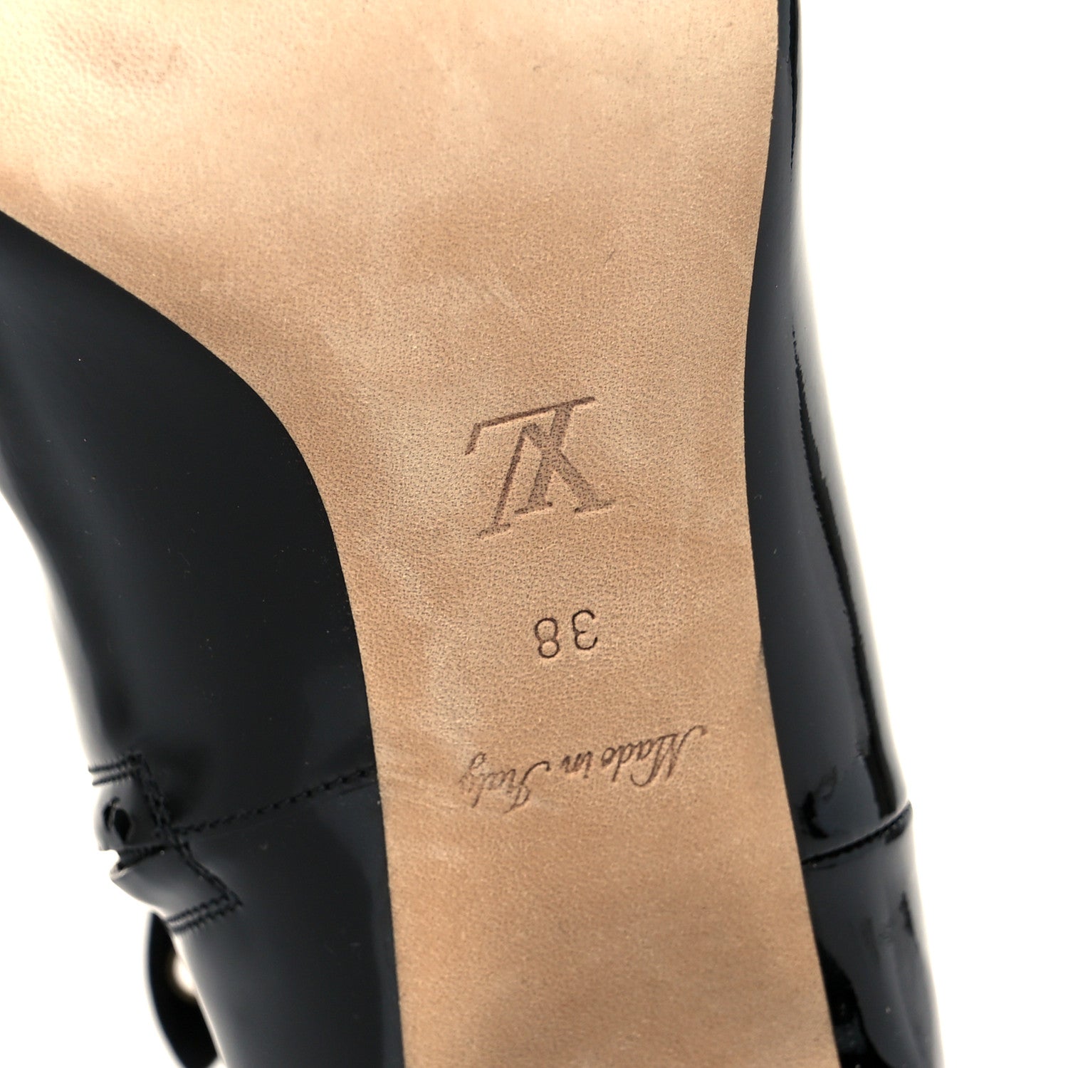 Patent Calfskin Shake Ankle Boots 38 Black