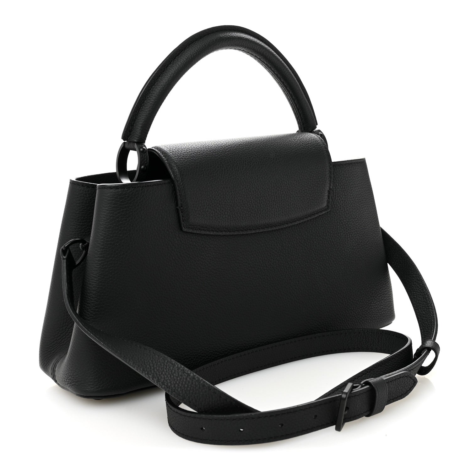 Taurillon Capucines East West MM Matte Black