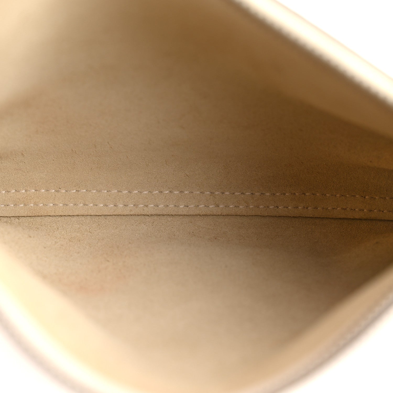 Pebbled Calfskin Medium Logo Portfolio Clutch White