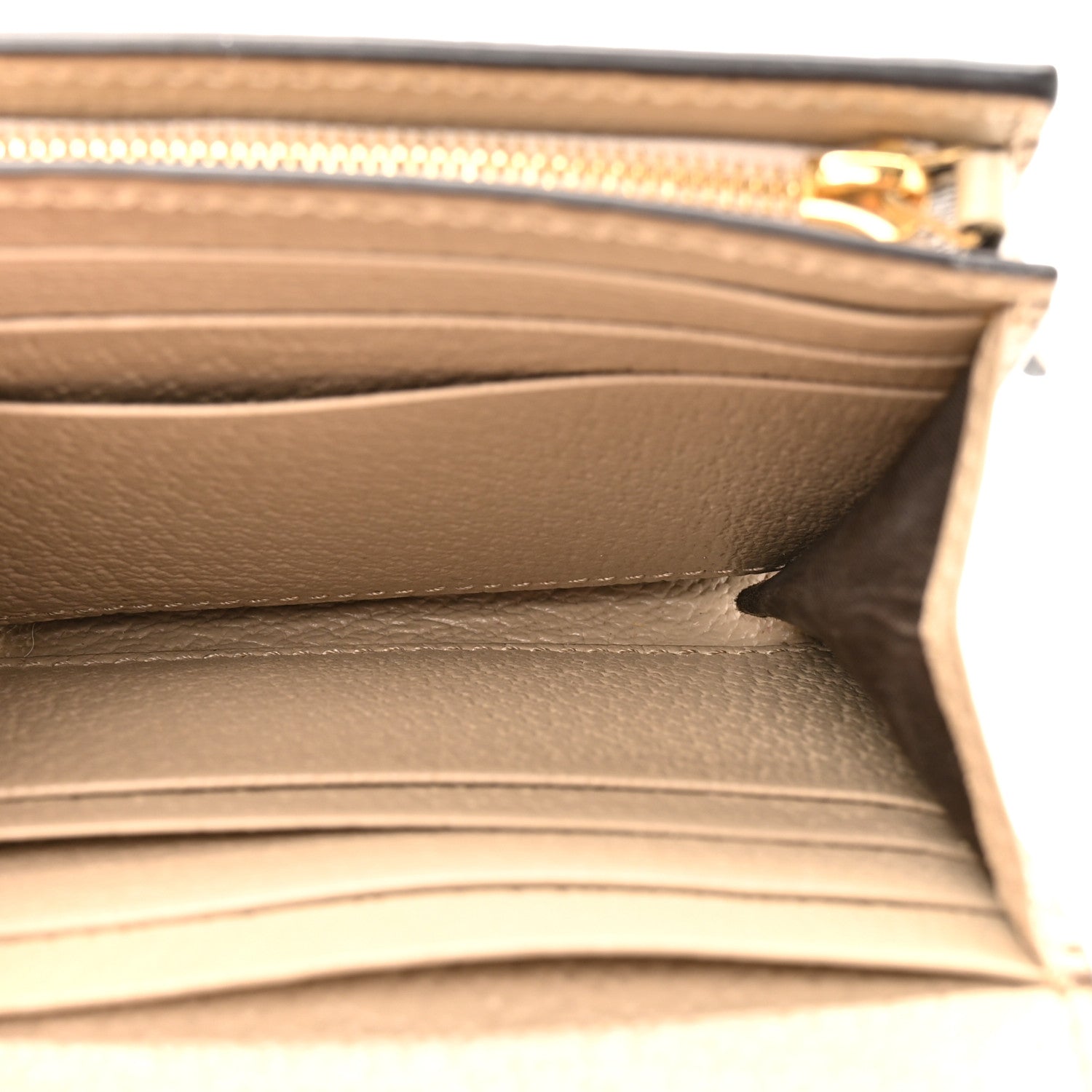 GG Supreme Monogram Textured Dollar Calfskin Web Ophidia Card Case Wallet Beige Mystic White Oatmeal