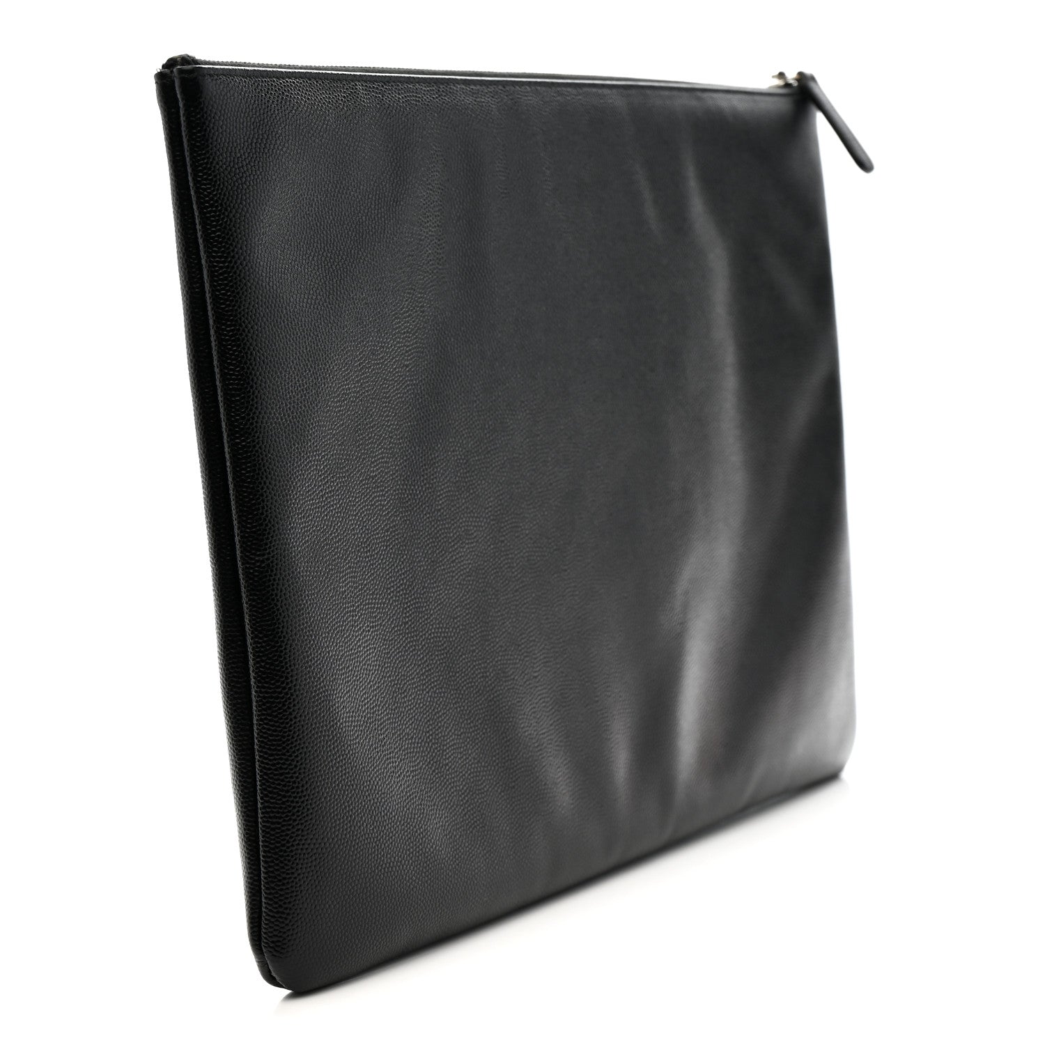 Caviar Studded Medium Deauville Pouch Black
