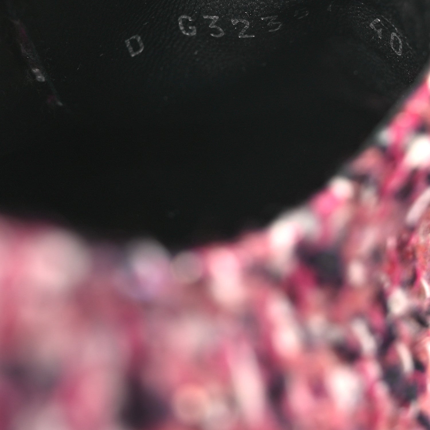 Tweed Grosgrain Sequin Pearl Lace Up Sneakers 40 Black Pink