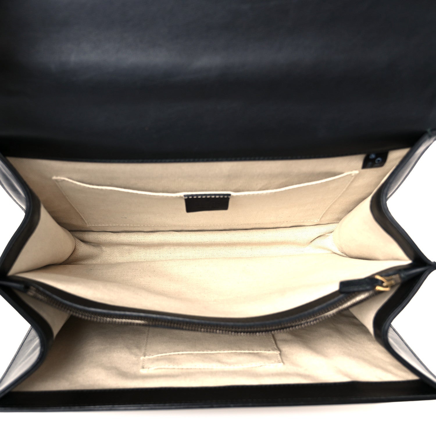 Moon Calfskin Web Large Dionysus Bamboo Top Handle Bag Black