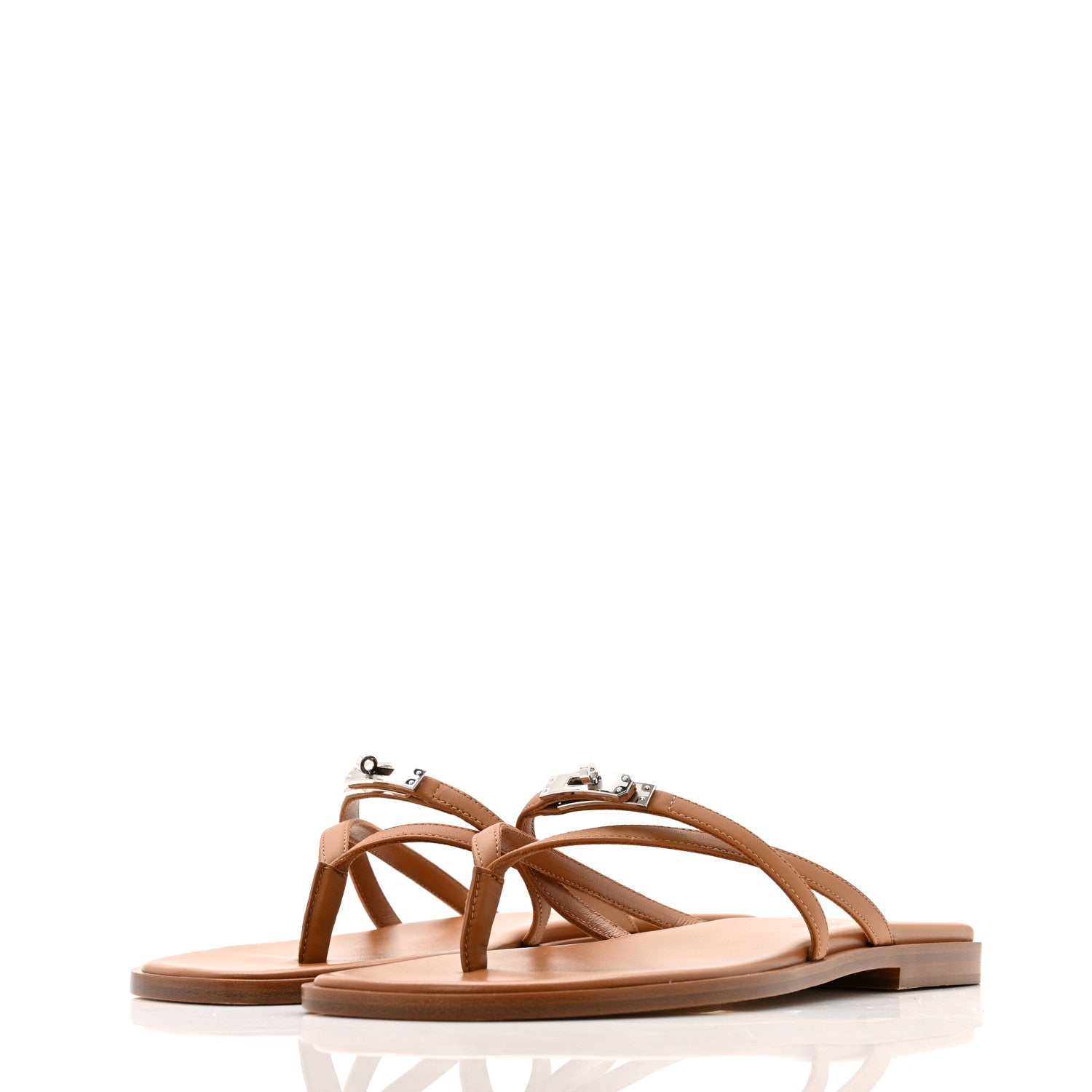 Calfskin Miss Sandals 38 Naturel