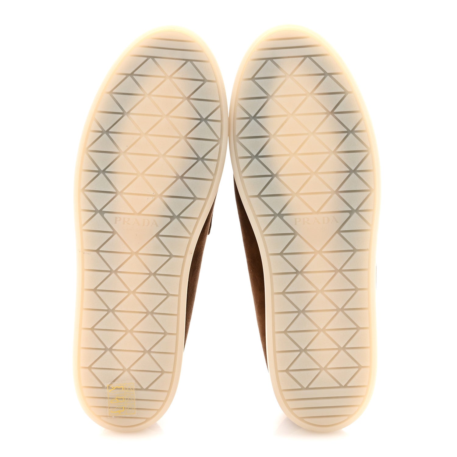 Suede Shearling Triangle Logo Loafer 38.5 Cocoa Brown