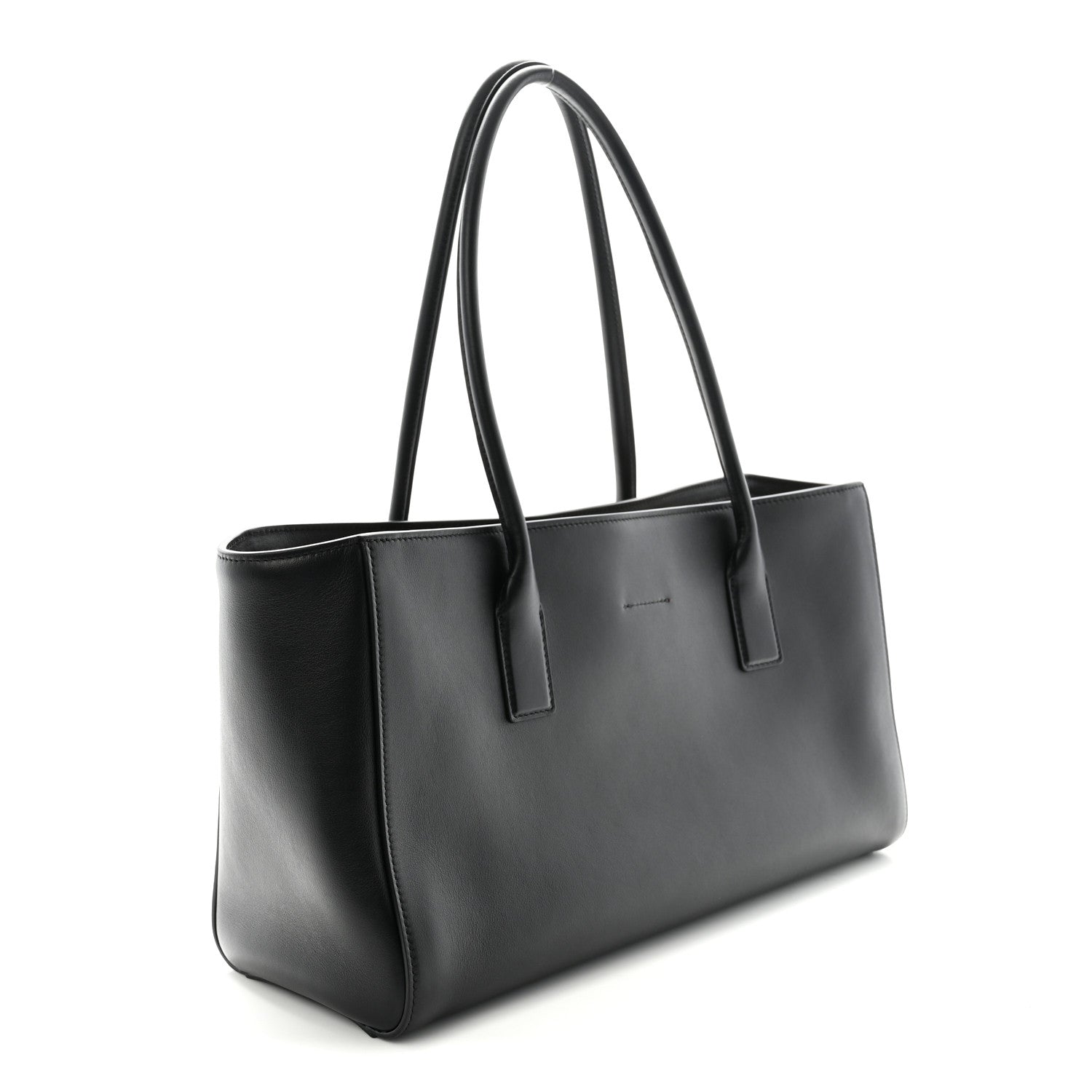 Calfskin Archetype Small Shopping Tote Black
