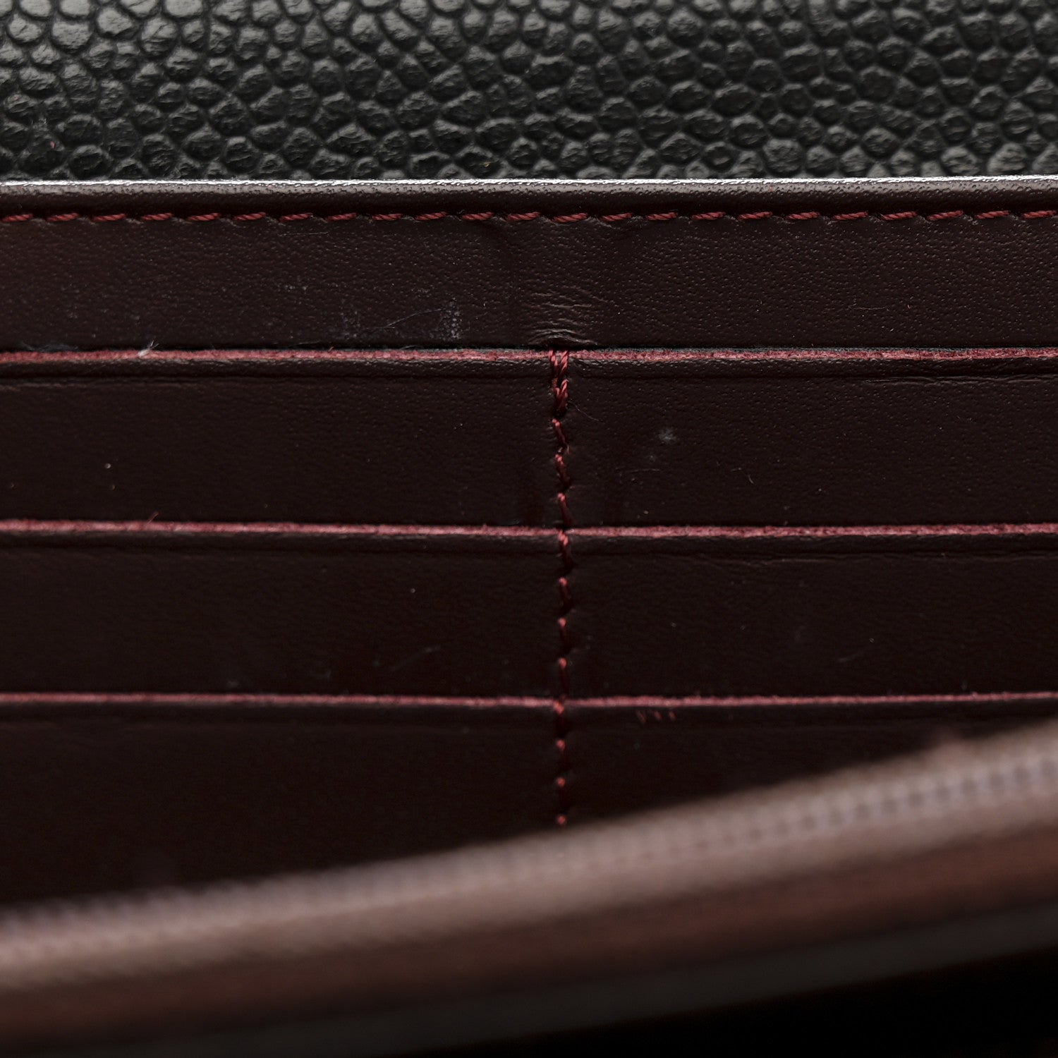 Caviar Quilted Large Gusset Flap Wallet Black