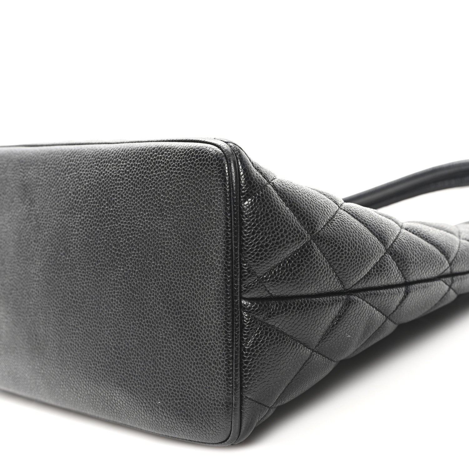Caviar Quilted Medallion Tote Black