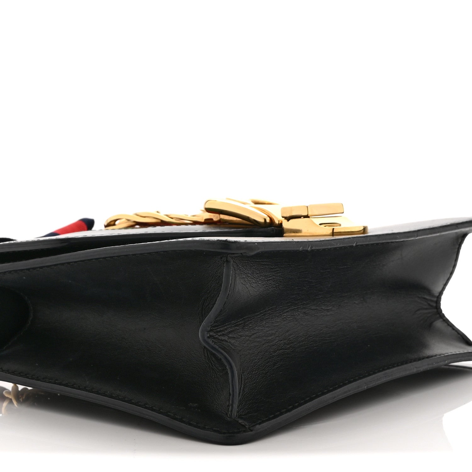Calfskin Mini Sylvie Chain Shoulder Bag Black