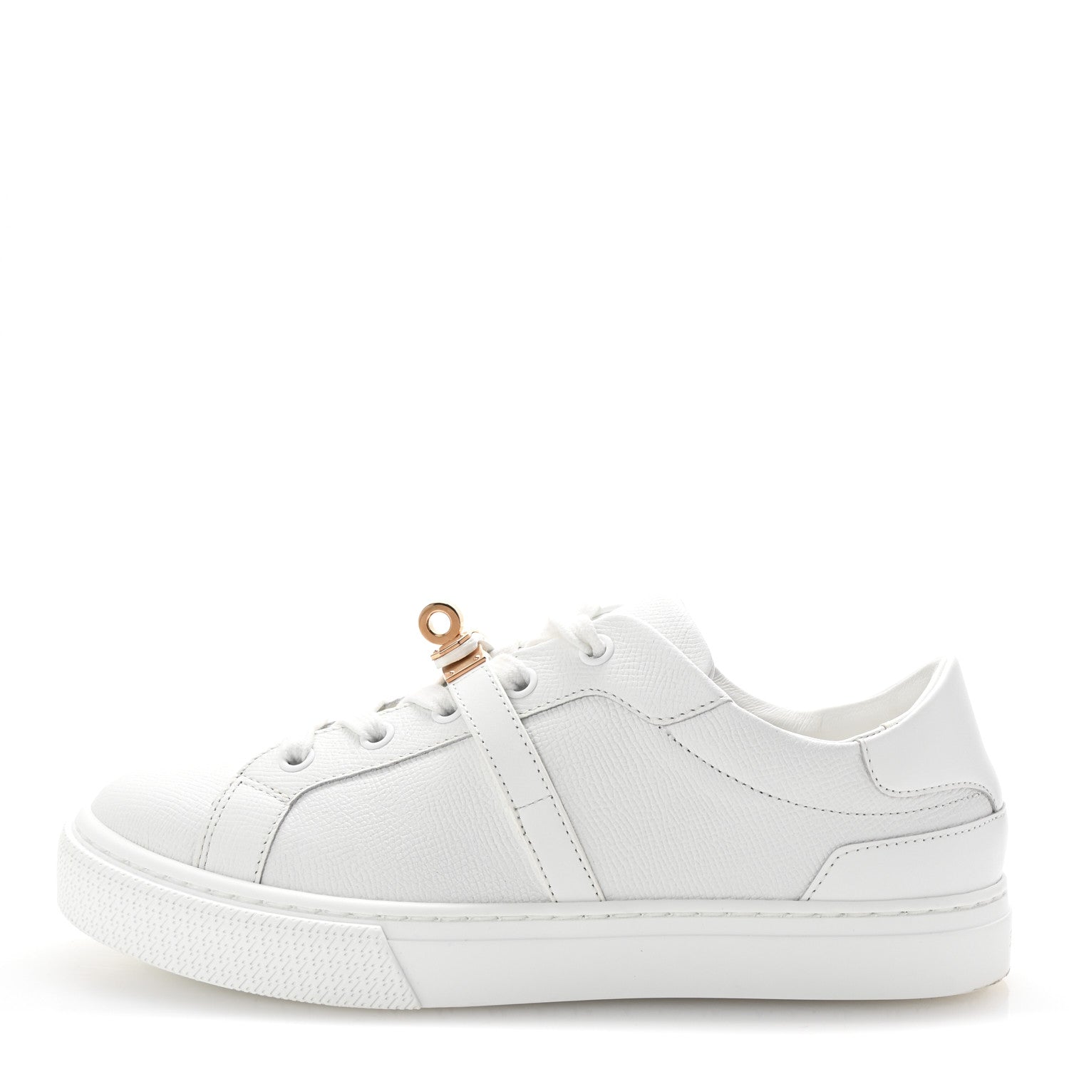 Epsom Calfskin Day Sneakers 37.5 White
