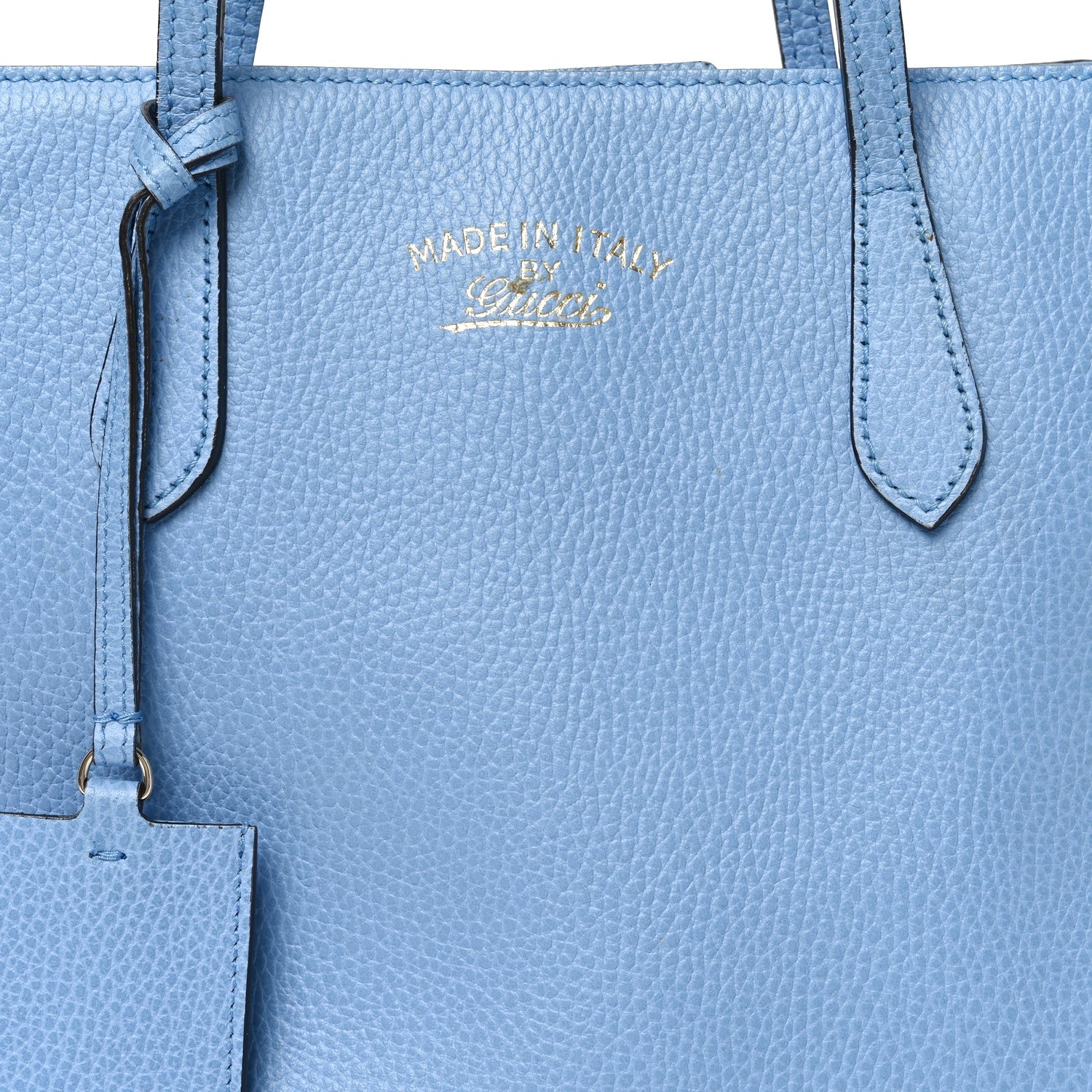 Dollar Calfskin Small Swing Tote Mineral Blue